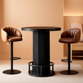 Circular Bar Tabletop 39.4 In Industrial Grade Jet Black-0