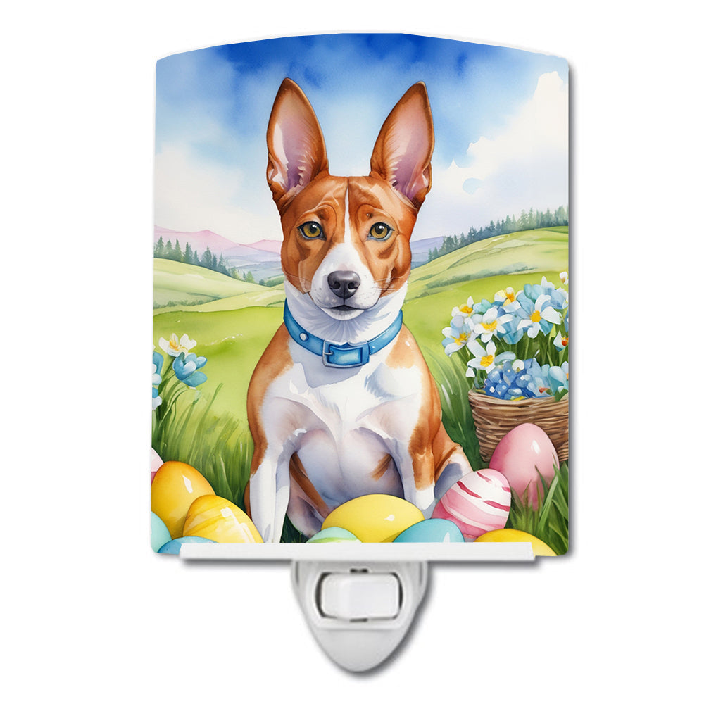 Basenji Easter Egg Hunt Ceramic Night Light-0