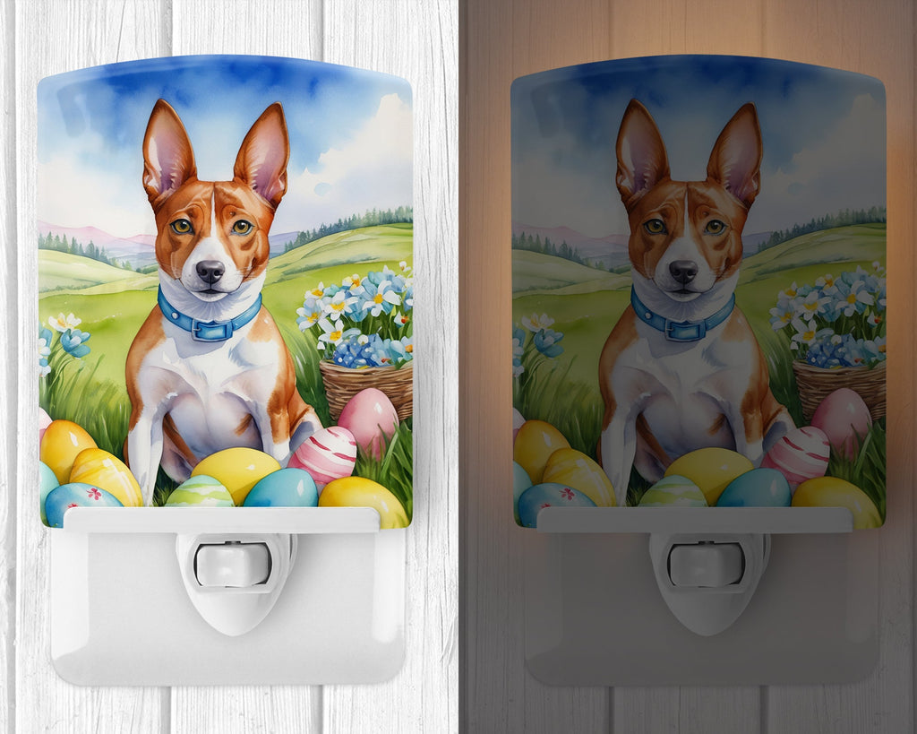 Basenji Easter Egg Hunt Ceramic Night Light-1