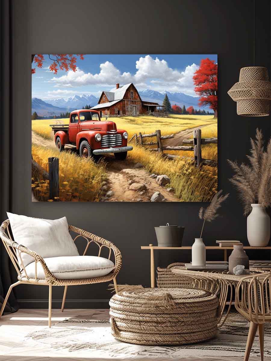 Country Side Artwork Painting Print-1