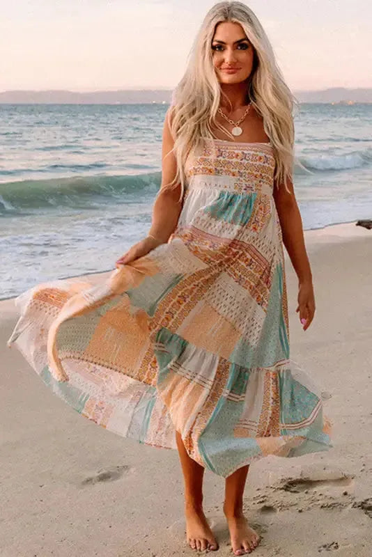 Boho Patchwork Sundress