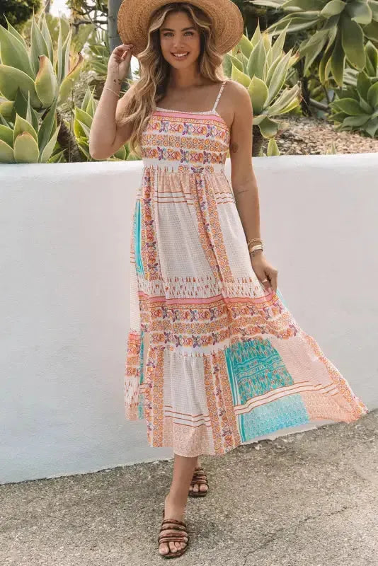 Boho Patchwork Sundress